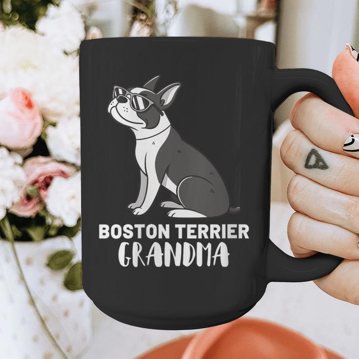 Boston Terrier Dog Owner Grandma Graphic Print Coffee Mug, funny design