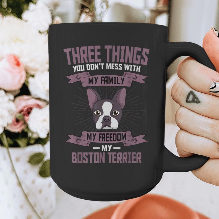 Boston Terrier Don't Mess With American Gentleman Dog Lover Graphic Print Coffee Mug, American Boston Terrier Gifts, funny design
