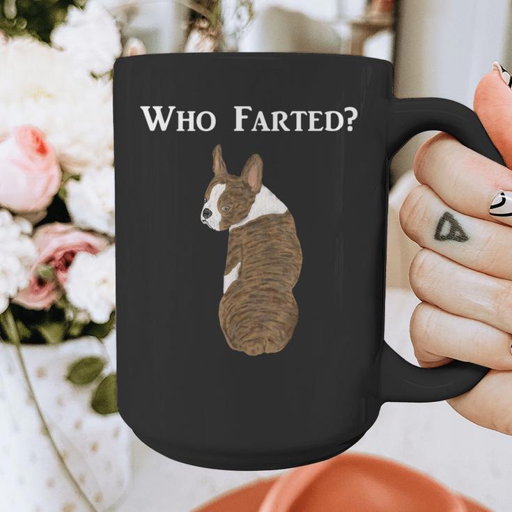 Boston Terrier Who Farted Graphic Print Coffee Mug, funny design