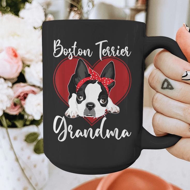 Boston Terrier Grandma Dog Owner Boston Terrier For Men Women Graphic Print Coffee Mug, funny design
