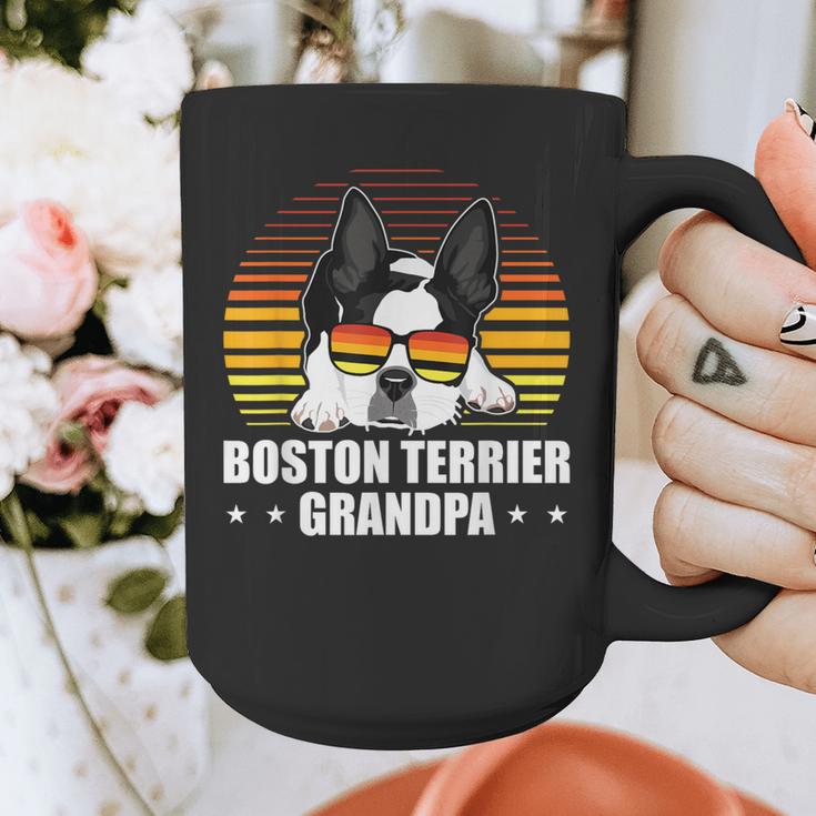 Boston Terrier Grandpa Dog Owner Boston Terrier Graphic Print Coffee Mug, funny design