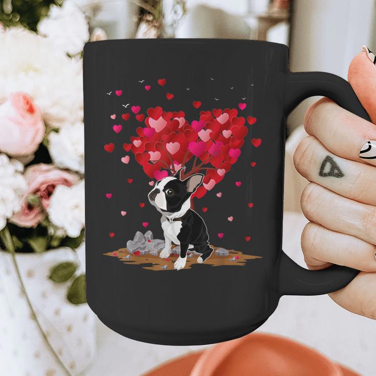Boston Terrier Lover Heart Shape Boston Terrier Valentine Graphic Print Coffee Mug, funny design