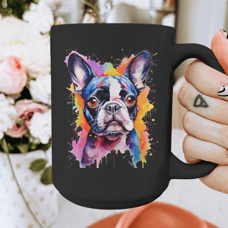 Boston Terrier Lover Pop Art Color Boston Terrier Dog For Men Women Girls Kids Graphic Print Coffee Mug, funny design