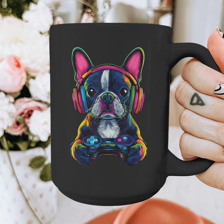 Boston Terrier Lovers Gaming Headphones Boston Terrier Graphic Print Coffee Mug, funny design