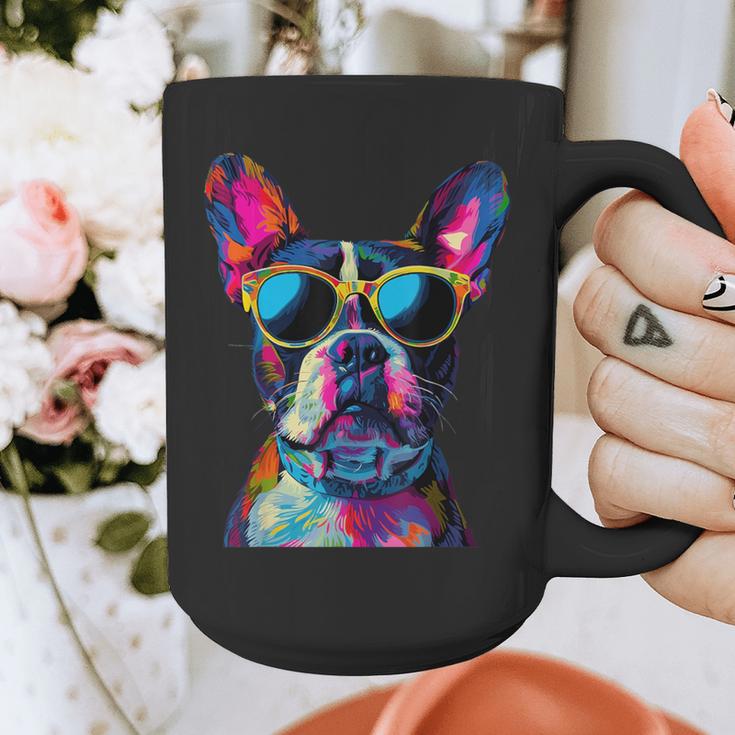 Boston Terrier Lovers Pop Art Boston Terrier Graphic Print Coffee Mug, funny design