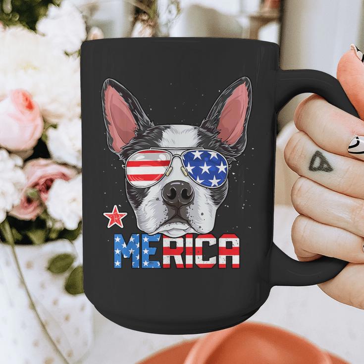Boston Terrier Merica 4th Of July T Shirt Men Boys Dog Puppy Graphic Print Coffee Mug, Boston Terrier 4th Of July Gifts, funny design