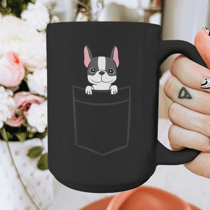 Boston Terrier In The Pocket Cute Boston Terrier Dog For Men Women Girls Kids Graphic Print Coffee Mug, funny design