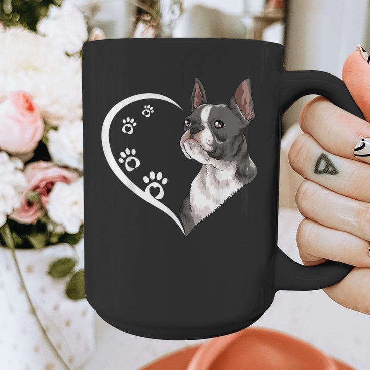 Boston Terrier Shirts For Women Girls Kids Heart Cute Graphic Print Coffee Mug, funny design