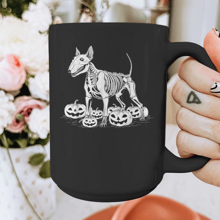 Bull Terrier Skeleton Birthday Halloween Kids Graphic Print Coffee Mug, funny design