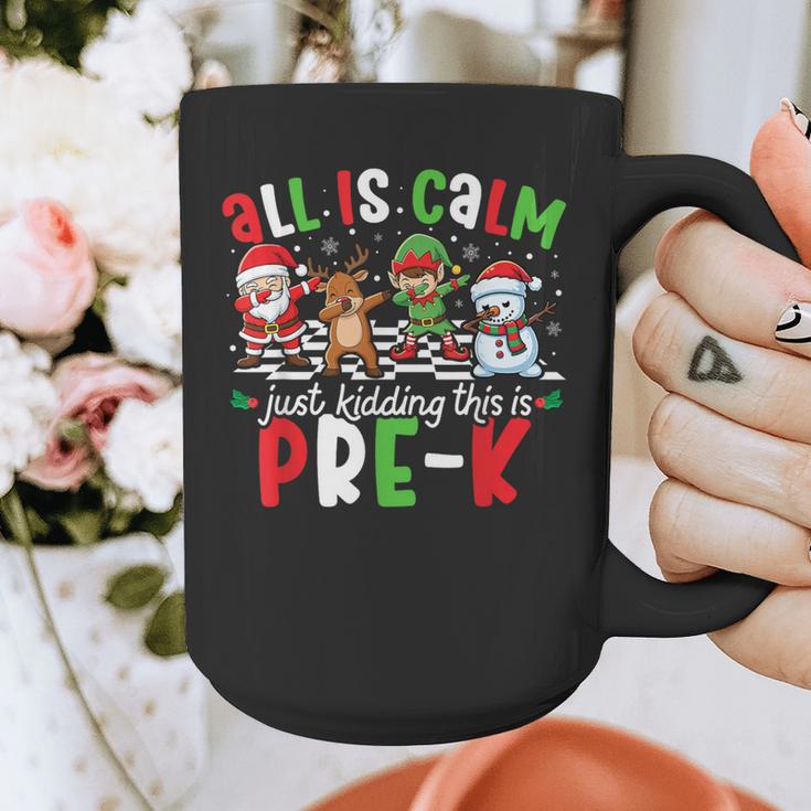 All Is Calm Just Kidding This Is Pre-K Christmas Teacher Graphic Print Coffee Mug, funny design All Is Calm Just Kidding This Is Pre-K Christmas Teacher Graphic Print Coffee Mug, funny design