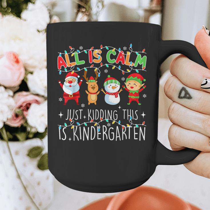 All Is Calm Xmas Kindergarten Christmas Season Teacher Graphic Print Coffee Mug, funny design All Is Calm Xmas Kindergarten Christmas Season Teacher Graphic Print Coffee Mug, funny design
