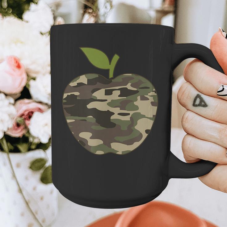 Camo Apple Camouflage Clothing School Student Camo Teacher Men Women Kids Graphic Print Coffee Mug, funny design Camo Apple Camouflage Clothing School Student Camo Teacher Men Women Kids Graphic Print Coffee Mug, funny design