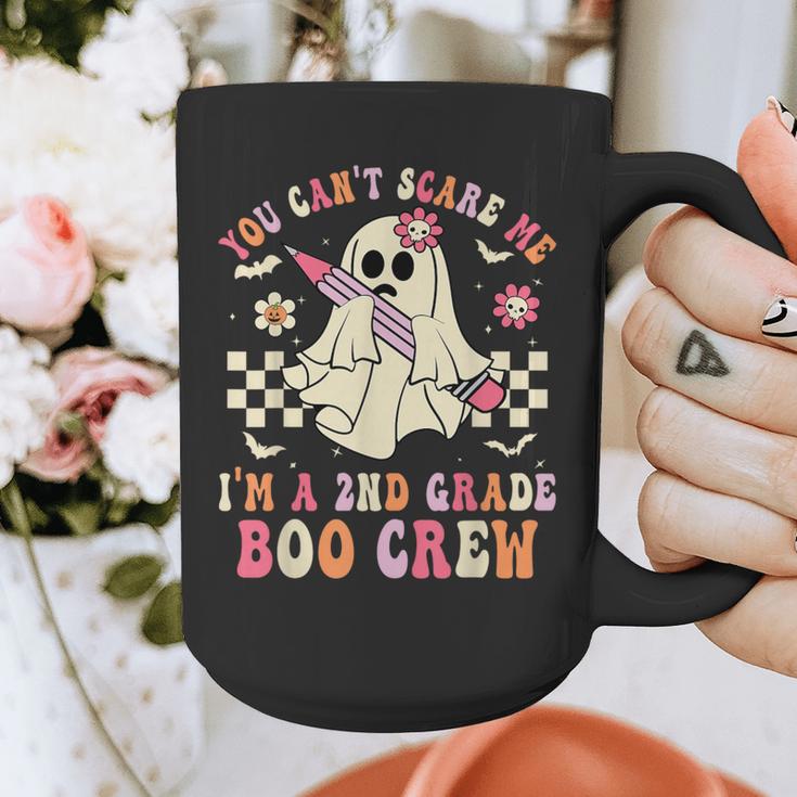 You Can't Scare Me Im A 2nd-Grade Boo Crew Teacher Halloween Graphic Print Coffee Mug, funny design