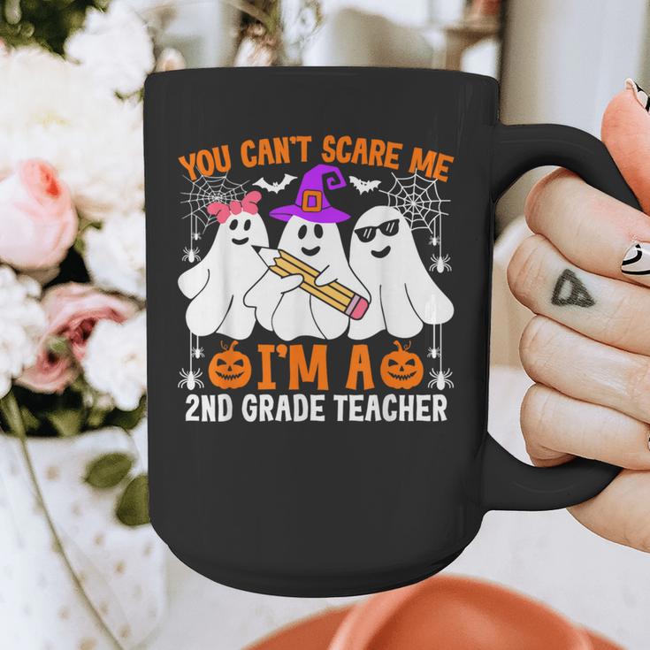 You Can't Scare Me I'm A 2nd Grade Teacher Halloween Graphic Print Coffee Mug, 2nd Grade Teacher Gifts, funny design