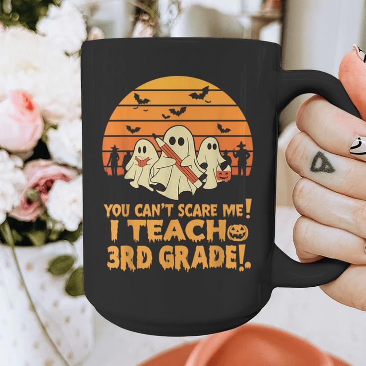 You Can't Scare Me I Teach 3rd Grade Teacher Halloween Men Women Kids Graphic Print Coffee Mug, funny design