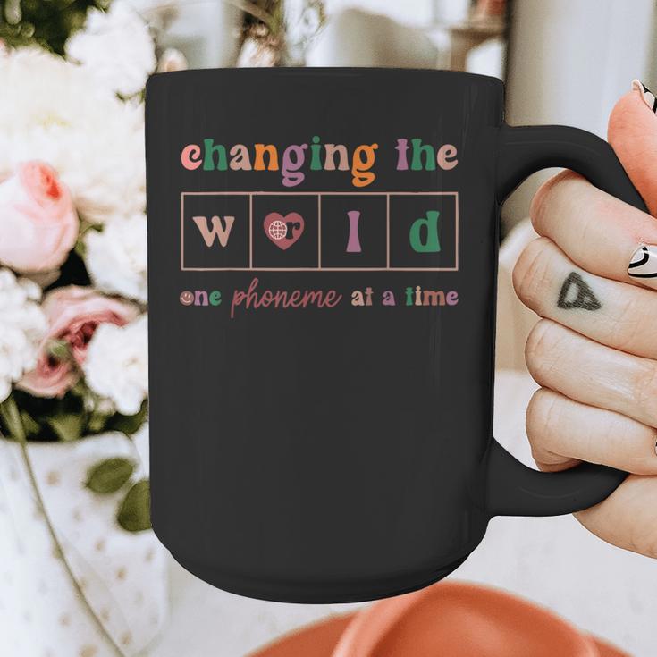Changing The World One Phoneme At a Time Phonics Teacher Men Women Girls Kids Graphic Print Coffee Mug, funny design Changing The World One Phoneme At a Time Phonics Teacher Men Women Girls Kids Graphic Print Coffee Mug, funny design
