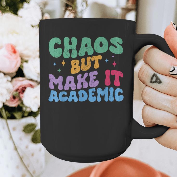 Chaos But Make It Academic Teacher Back To School Graphic Print Coffee Mug, funny design Chaos But Make It Academic Teacher Back To School Graphic Print Coffee Mug, funny design