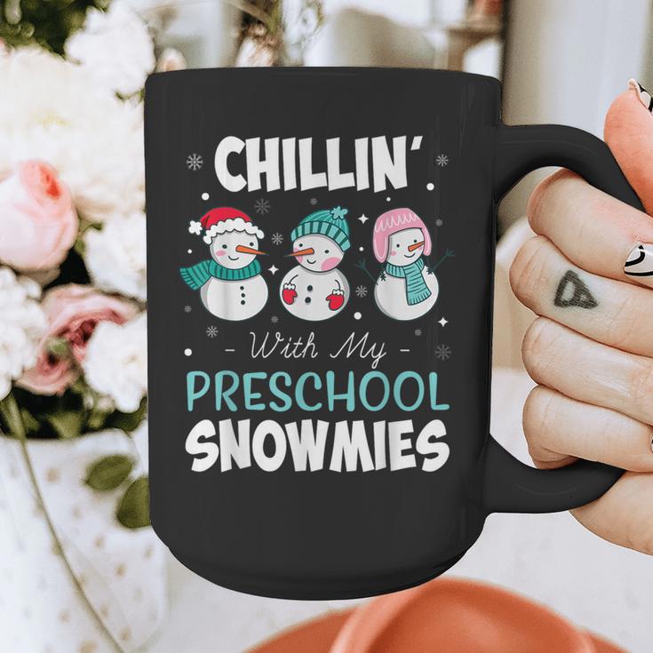 Chillin' With My Preschool Snowmies Teacher Christmas Men Women Kids Graphic Print Coffee Mug, funny design Chillin' With My Preschool Snowmies Teacher Christmas Men Women Kids Graphic Print Coffee Mug, funny design