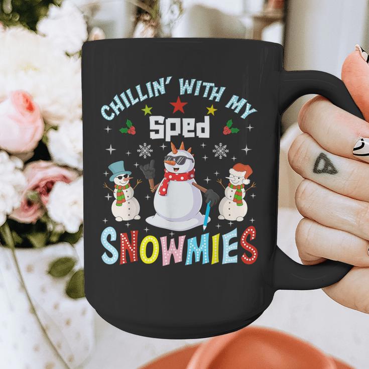 Chillin With My Sped Snowmies Teacher Student Christmas Graphic Print Coffee Mug, funny design Chillin With My Sped Snowmies Teacher Student Christmas Graphic Print Coffee Mug, funny design
