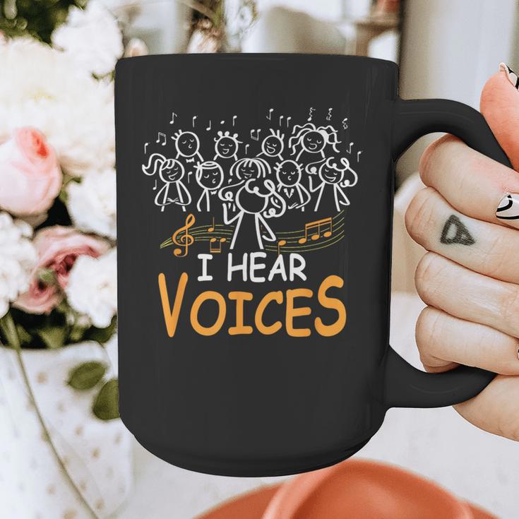 Choir Teacher I Hear Voices Chorister Church Choral Music Graphic Print Coffee Mug, funny design