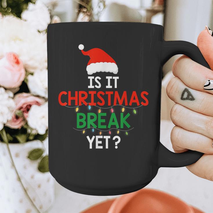 Is It Christmas Break Yet Teacher Xmas Winter Saying Graphic Print Coffee Mug, funny design