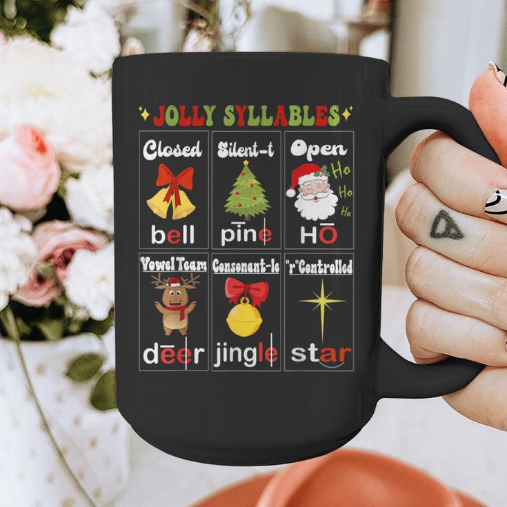 Christmas Reading Teacher Syllable Types Reading Teacher Graphic Print Coffee Mug, funny design