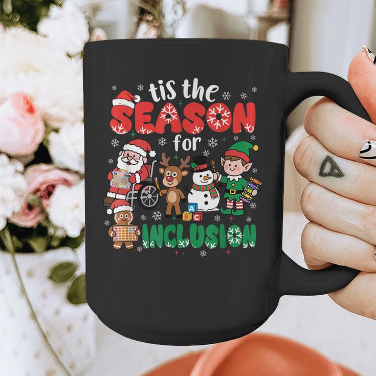 Christmas Sped Teacher Tis The Season For Inclusion Women Graphic Print Coffee Mug, funny design