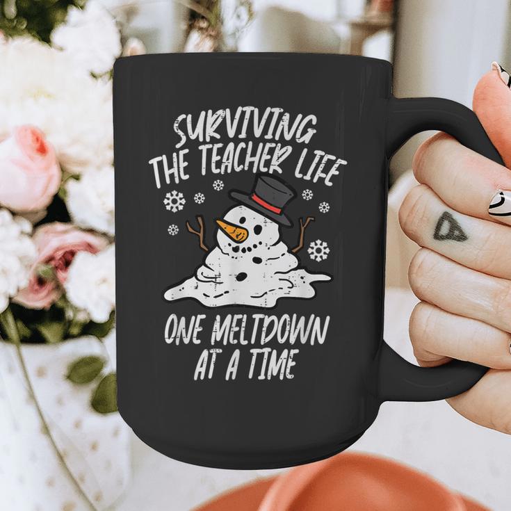 Christmas Surviving Teacher Life Meltdown Xmas Women Men Graphic Print Coffee Mug, funny design Christmas Surviving Teacher Life Meltdown Xmas Women Men Graphic Print Coffee Mug, funny design