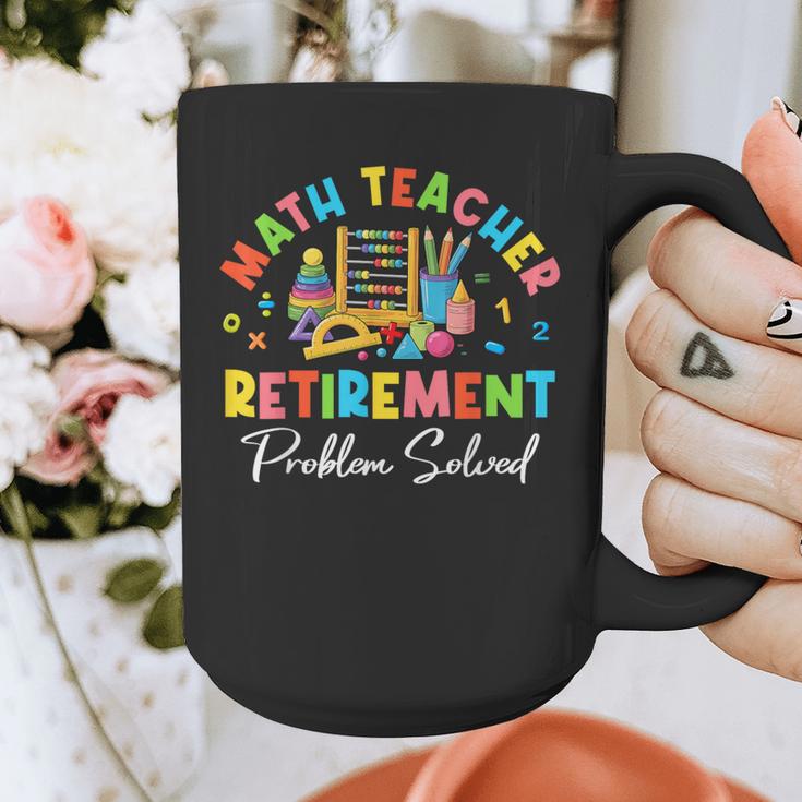 Colorful Math Teacher Retirement Solve The Problem Retired Graphic Print Coffee Mug, funny design Colorful Math Teacher Retirement Solve The Problem Retired Graphic Print Coffee Mug, funny design