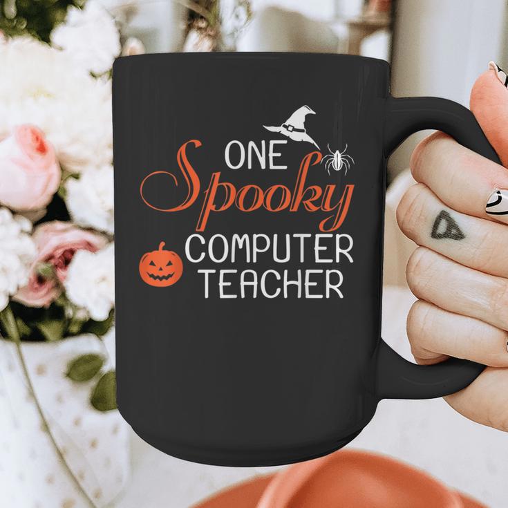Computer Teacher Halloween Spooky Men Women Kids Graphic Print Coffee Mug, funny design