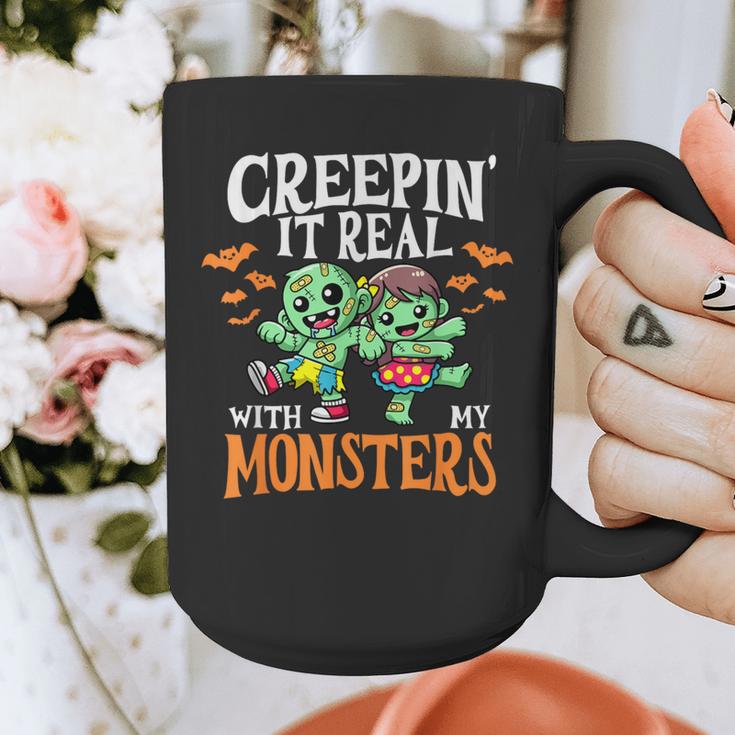 Creepin It Real Monster School Teacher Principal Halloween Graphic Print Coffee Mug, funny design Creepin It Real Monster School Teacher Principal Halloween Graphic Print Coffee Mug, funny design