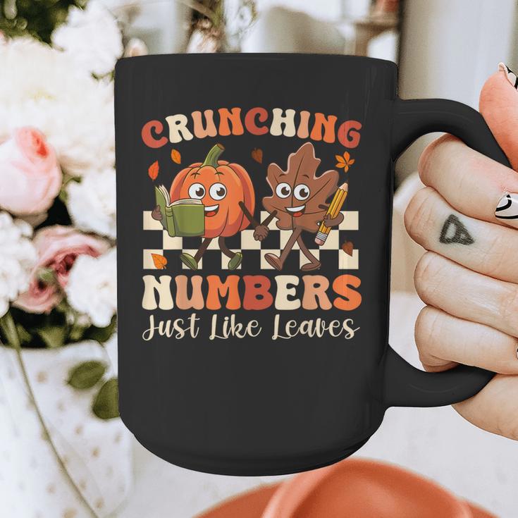 Crunching Numbers Just Like Leaves Pumpkin Fall Teacher Graphic Print Coffee Mug, funny design Crunching Numbers Just Like Leaves Pumpkin Fall Teacher Graphic Print Coffee Mug, funny design