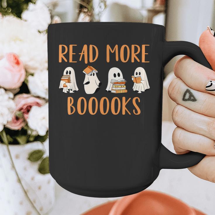 Cute Booooks Ghost Read More Books Teacher Halloween Graphic Print Coffee Mug, funny design