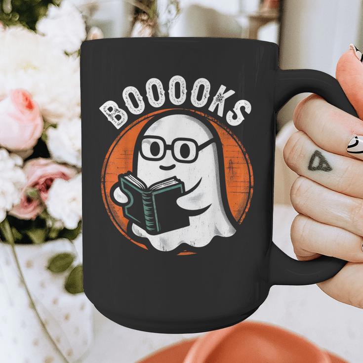 Cute Ghost Book Reading Books Lover Retro Halloween Teacher Graphic Print Coffee Mug, funny design