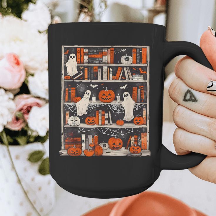 Cute Ghost Book Reading Books Lover Spooky Teacher Halloween Graphic Print Coffee Mug, funny design