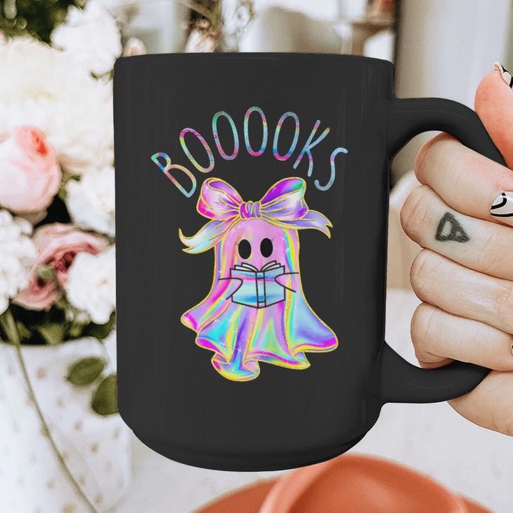 Cute Ghost Book Reading Halloween Teacher Top Girls Women Graphic Print Coffee Mug, funny design