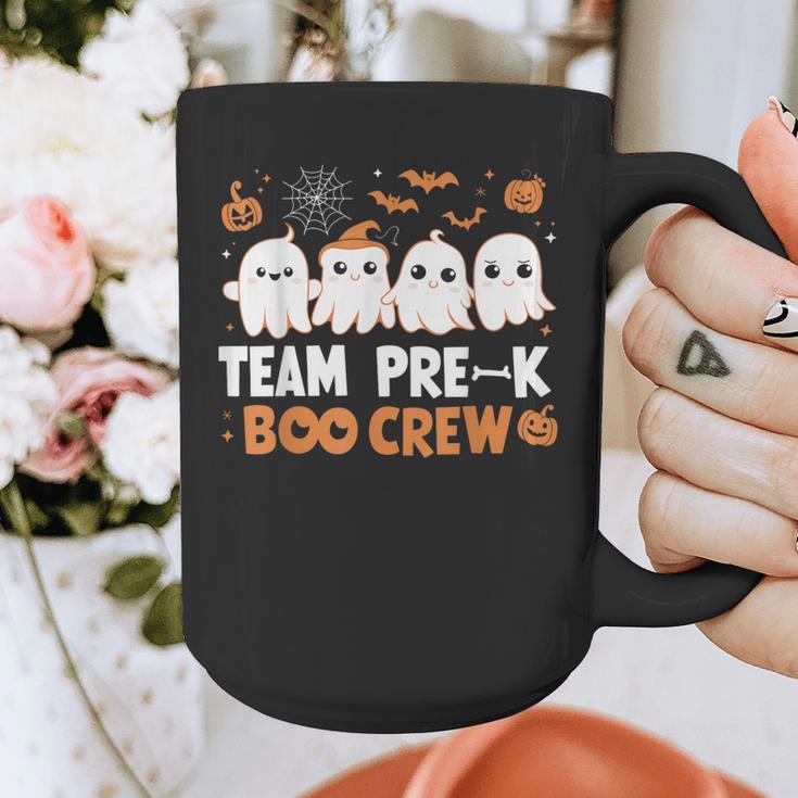 Cute Ghosts Pre-K Boo Crew Teachers Halloween Party Team For Men Women Kids Graphic Print Coffee Mug, funny design