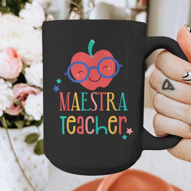 Cute Maestra Teacher Graphic Print Coffee Mug, funny design