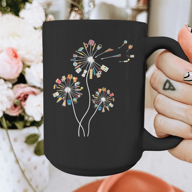 Dandelion Art Shirt For Artist Or Art Teacher Creative Art Graphic Print Coffee Mug, funny design