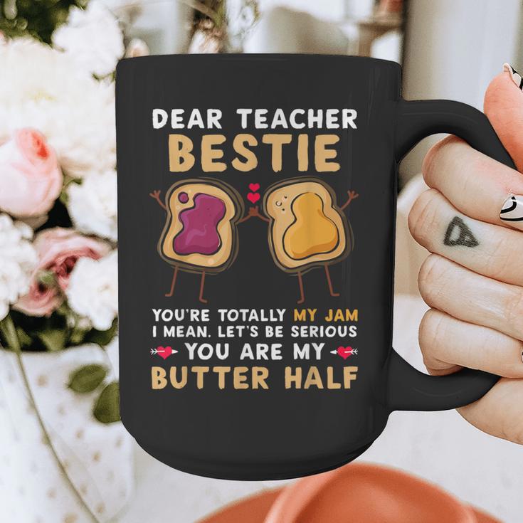 Dear Teacher Bestie You'Re Totally My Jam Shirt Kids Graphic Print Coffee Mug, funny design