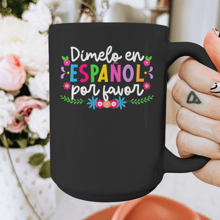 Dimelo En EspañOl Maestra De EspañOl Spanish Teacher Graphic Print Coffee Mug, funny design Dimelo En EspañOl Maestra De EspañOl Spanish Teacher Graphic Print Coffee Mug, funny design