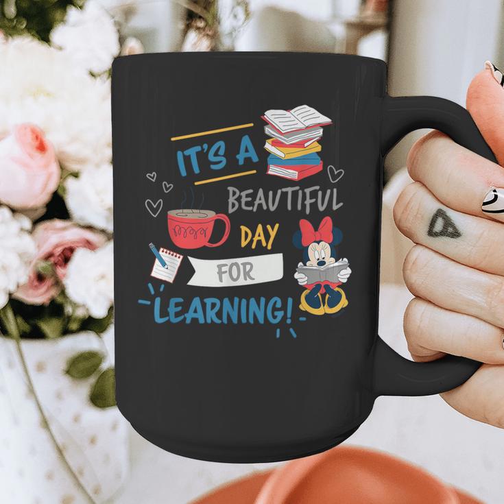 Disney Minnie Mouse Beautiful Day For Learning Teacher's Day Graphic Print Coffee Mug, funny design Disney Minnie Mouse Beautiful Day For Learning Teacher's Day Graphic Print Coffee Mug, funny design