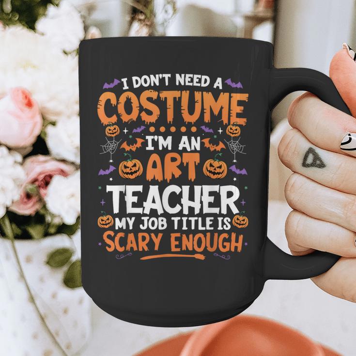 I Don't Need a Costume I'm An Art Teacher Retro Halloween Graphic Print Coffee Mug, funny design