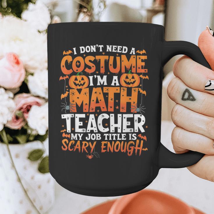 I Don't Need a Costume I'm a Math Teacher Retro Halloween Graphic Print Coffee Mug, funny design