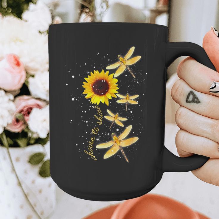 Dragonfly Sunflower Teacher Growth Mindset Choose To Shine Graphic Print Coffee Mug, funny design Dragonfly Sunflower Teacher Growth Mindset Choose To Shine Graphic Print Coffee Mug, funny design