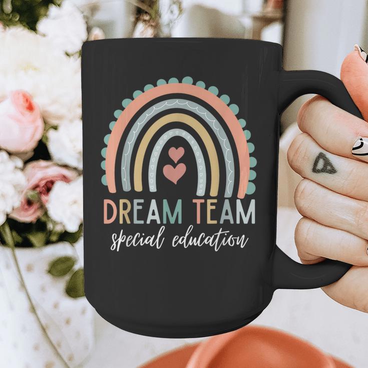 Dream Team Special Education Teacher ED SPED Squad Rainbow Graphic Print Coffee Mug, funny design Dream Team Special Education Teacher ED SPED Squad Rainbow Graphic Print Coffee Mug, funny design
