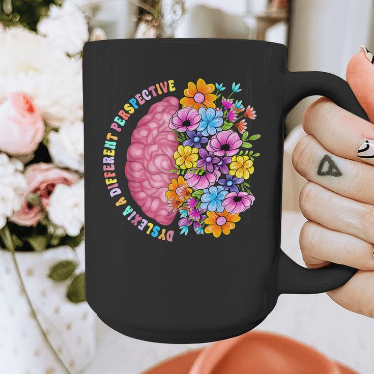 Dyslexia Different Perspective Reading Brain Floral Teacher Graphic Print Coffee Mug, funny design Dyslexia Different Perspective Reading Brain Floral Teacher Graphic Print Coffee Mug, funny design