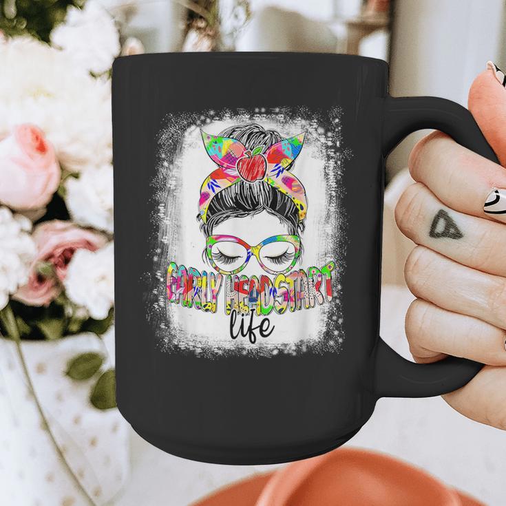 Early Head Start Life Messy Bun Back To School Teacher Women Graphic Print Coffee Mug, funny design Early Head Start Life Messy Bun Back To School Teacher Women Graphic Print Coffee Mug, funny design
