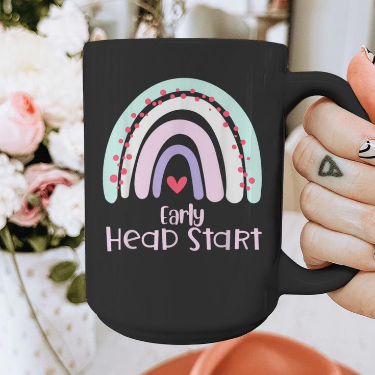 Early Headstart Cute Retro Rainbow Teachers Graphic Print Coffee Mug, funny design Early Headstart Cute Retro Rainbow Teachers Graphic Print Coffee Mug, funny design