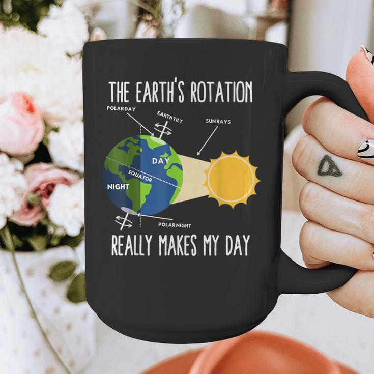 Earth Rotation Earth Day Science Teacher Kids Women Graphic Print Coffee Mug, Science Teacher Gifts, funny design